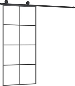 vidaXL Ușă glisantă cu set feronerie, 90x205 cm, sticlă ESG/aluminiu