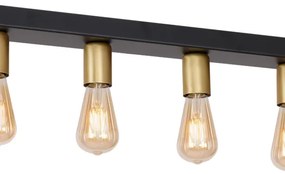 Plafonieră FILO 7xE27/60W/230V neagră/aurie