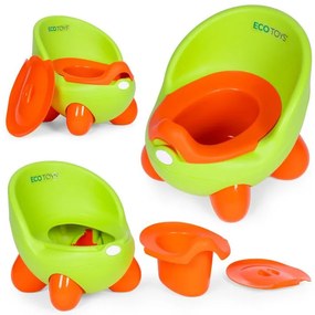 Ghiveci cu inserție detașabilă, picioare anti-alunecare verde