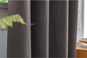 Draperie opaca DUNES VELVET 140x250 cm, gri inchis Agatat: Inele metalice