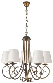 Lustră pe lanț ONLI POMPEI 5xE14/6W/230V bronz