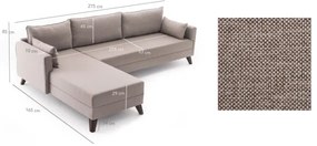 Colțar în L KORFU, crem, stânga