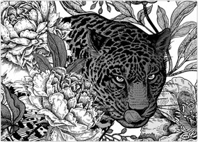 Tablou pe sticlă - Grădină exotică (70x50 cm)