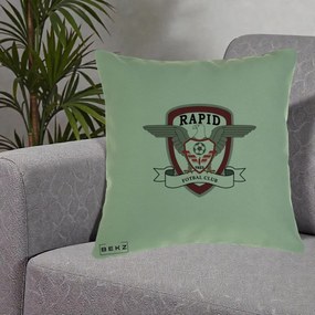 Perna Personalizata Rapid Fotbal Club 1923, 40x40 cm, Verde, Husa Detasabila, Perna Inclusa, BEKZ®
