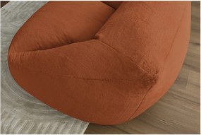 Fotoliu bean bag portocaliu cu tapițerie din blană artificială Lilibet – Bobochic Paris