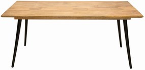 Masa dreptunghiulara din lemn de mango Tom Tailor 180x90x77 cm maro/neagra