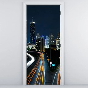 Fototapet pentru ușă - Metopolă noaptea (95x205cm)