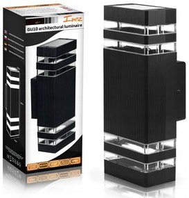 Aplica de exterior Inez duo, 2xGU10, IP65, neagra, Masterled