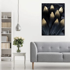 Tablou 50x70 cm Golden Feather – Malerifabrikken