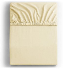 Cearceaf crem din jerseu cu elastic 240x200 cm Amber – Restilo