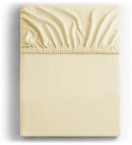 Cearșaf de pat DecoKing Amber Collection, 100-120 x 200 cm, crem