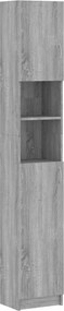 vidaXL Dulap de baie, gri sonoma, 32x25,5x190 cm, lemn prelucrat