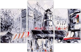 Tablou - Strada din Paris, pictură în ulei (90x60 cm)