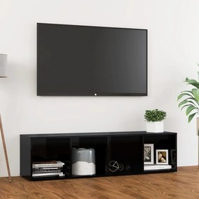 Comoda TV, negru extralucios, 142,5x35x36,5 cm, PAL 1, negru foarte lucios, 142.5 x 35 x 36.5 cm