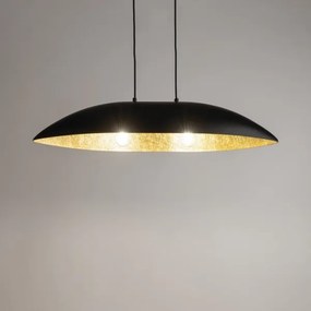 Lustră pe cablu GONDOLA 2xE27/60W/230V negru/auriu