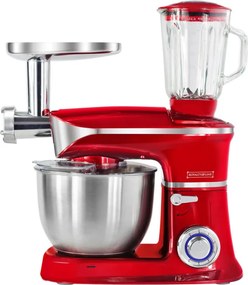 La mâna a doua: Robot de bucatarie 3in1 Royalty Line RL-PKM1900.7BG, 1900W, 6.5 Litri, Blender, Mixer Planetar, Tocator, Rosu
