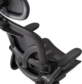 Scaun de birou ergonomic din mesh cu brațe rabatabile OFF 440 negru