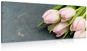Tablou lalele în culori roz pastel