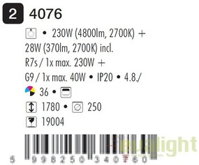 Lampadar/ lampa de podea moderna finisaj bronz Beta 4076 RX