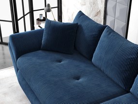 Canapea extensibilă dumonde cu ladă de depozitare si sezut confortabil din spuma high-density, Loana Zoom Albastru 300x100 cm