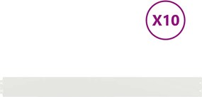 vidaXL Borduri de gazon 10 buc Alb 10x103 cm Oțel laminat la rece