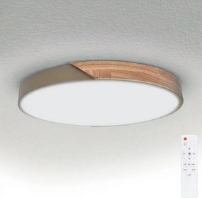 BRILAGI - Corp de iluminat LED dimabil PILANA LED/60W/230V stejar/bej Ø 60 cm + telecomandă