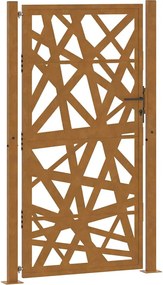 vidaXL Poartă de grădină 100x200 cm, oțel rezistent la intemperii, design ușor