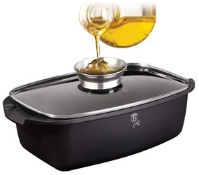 Oala marmorata 3.8 L, pentru cuptor sau plita, cu capac, roaster  3.8 L Berlinger Haus LP KL 112P