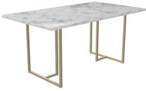 Masă de dining cu aspect de marmură 90x160 cm Astor – CosmoLiving by Cosmopolitan