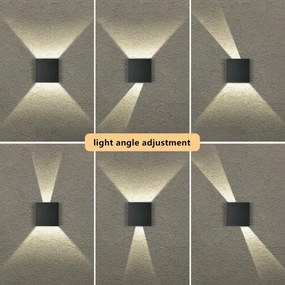 Brilagi - Aplică LED de exterior DOUBLERAY LED/4W/230V neagră IP65