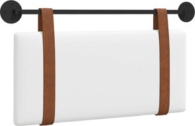 vidaXL Cap de pat suspendat Pe perete Alb 100 x 55 x 5 cm PU antic