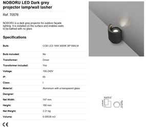 Proiector LED exterior iluminat arhitectural fatade cladiri IP65 NOBORU