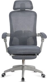 Scaun ergonomic OFF 430 gri, suport picioare și rabatare 135°