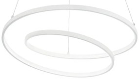 Lustra LED suspendata design modern circular OZ SP D80 ON-OFF BIANCO