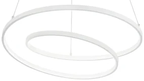 Lustra LED suspendata design modern circular OZ SP D80 ON-OFF BIANCO