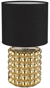 Lampă de masă VALENTINO 1xE14/40W/230V negru/auriu Globo 21626