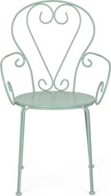 Scaun de grădină verde mentă din metal Etienne – Bizzotto