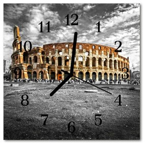 Ceas de perete din sticla pătrat Colosseum Colosseum Gray