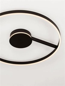 Lustra circulara aluminiu negru LED CCT SIENA 80cm