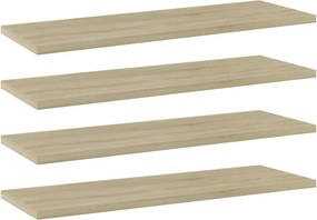 vidaXL Plăci bibliotecă, stejar sonoma, 4 buc, 60 x 20 x 1,5 cm, PAL