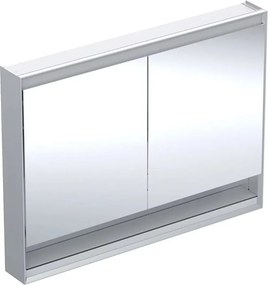 Dulap cu oglinda si nisa Geberit One ComfortLight 120 cm aluminiu eloxat
