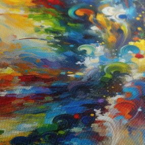Tablou abstracție explozivă colorată