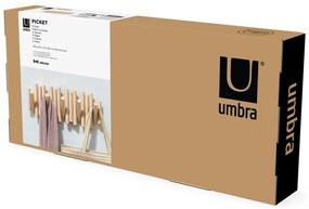 Cuier de perete în culoare naturală din lemn masiv de pin Picket – Umbra