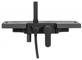 REA-P0636 - Set de duș BRAVO, negru mat