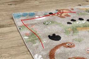 Covor FUN Dino pentru copii, Dinoszauruszok bej - SECUNDAR-COTATI PRODUSUL