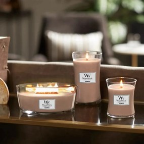 Lumânare parfumată vază mare WoodWick Cashmere,609 g