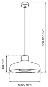 Lustră pe cablu LINEA 1xGX53/12W/230V neagră