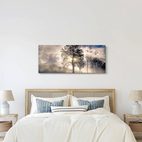Tablou cu copac în ceață (120x50 cm)