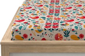 Cearsaf din microfibra RETRO BIRD colorat 90x200 cm