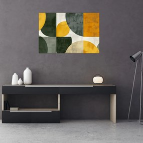 Tablou - Abstracție în culoare de măslin (90x60 cm)